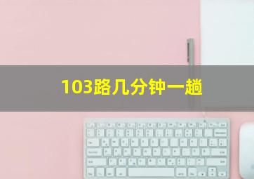 103路几分钟一趟