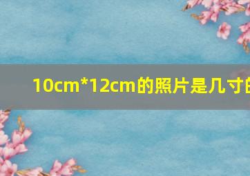 10cm*12cm的照片是几寸的