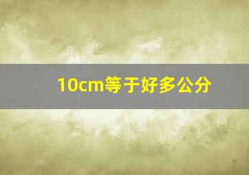 10cm等于好多公分