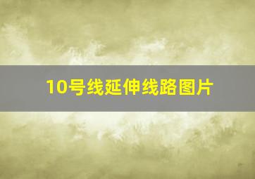 10号线延伸线路图片