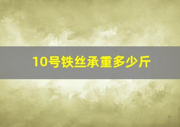 10号铁丝承重多少斤