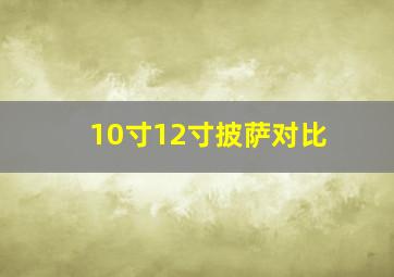 10寸12寸披萨对比