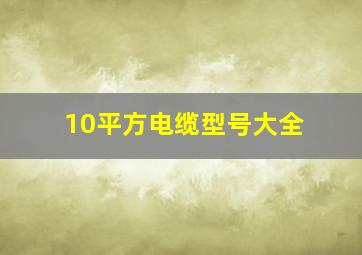 10平方电缆型号大全