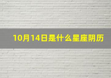 10月14日是什么星座阴历