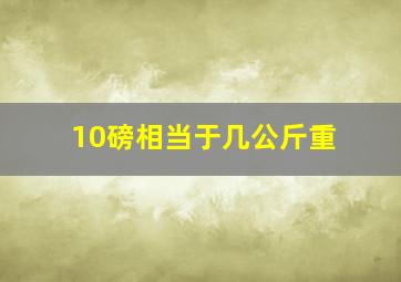 10磅相当于几公斤重