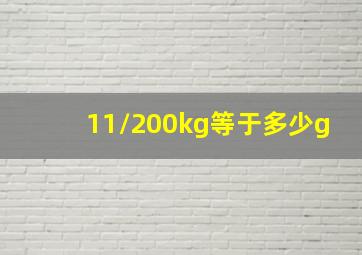 11/200kg等于多少g