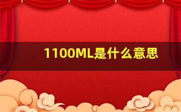 1100ML是什么意思