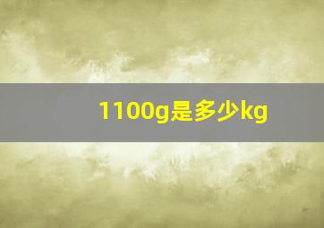 1100g是多少kg