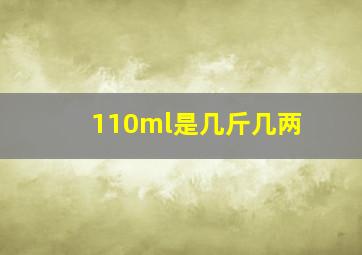 110ml是几斤几两