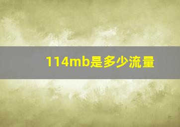 114mb是多少流量