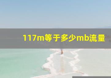 117m等于多少mb流量