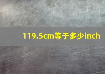 119.5cm等于多少inch