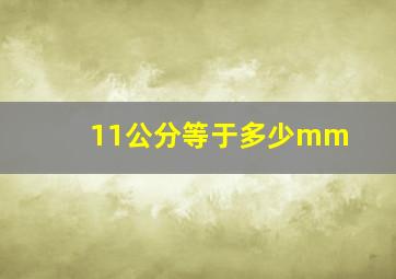 11公分等于多少mm