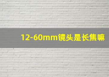 12-60mm镜头是长焦嘛