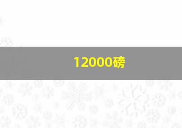 12000磅