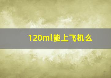 120ml能上飞机么