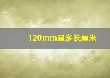 120mm是多长厘米