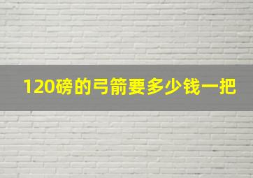 120磅的弓箭要多少钱一把