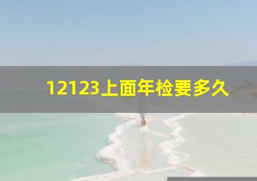 12123上面年检要多久