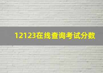 12123在线查询考试分数