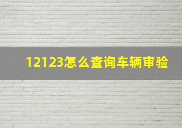 12123怎么查询车辆审验