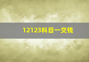 12123科目一交钱