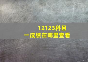 12123科目一成绩在哪里查看