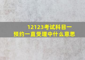 12123考试科目一预约一直受理中什么意思