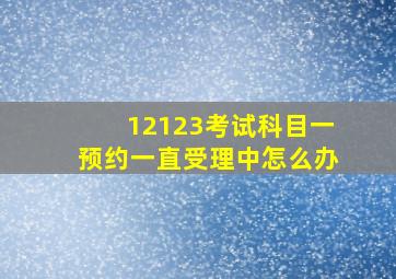 12123考试科目一预约一直受理中怎么办