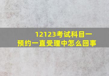 12123考试科目一预约一直受理中怎么回事