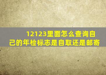 12123里面怎么查询自己的年检标志是自取还是邮寄