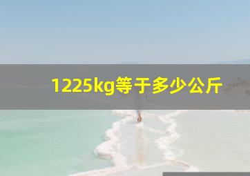 1225kg等于多少公斤