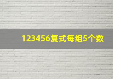 123456复式每组5个数