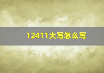 12411大写怎么写