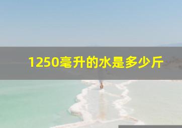 1250毫升的水是多少斤