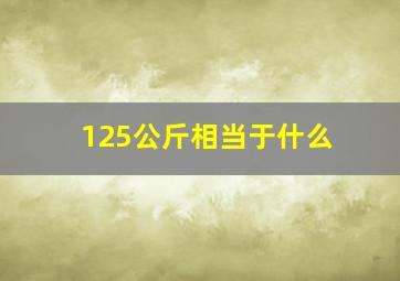 125公斤相当于什么