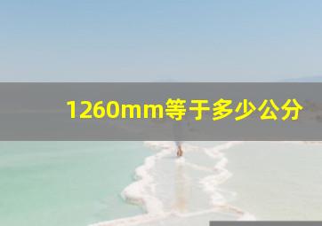 1260mm等于多少公分