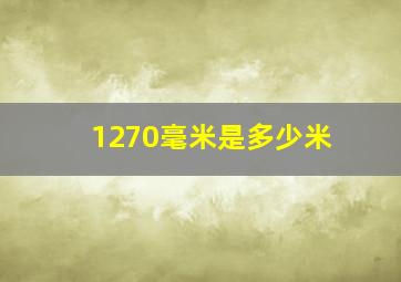 1270毫米是多少米