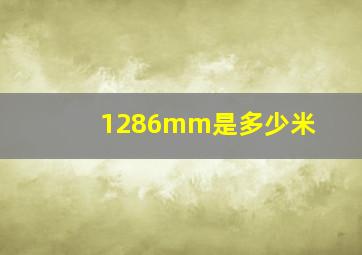 1286mm是多少米