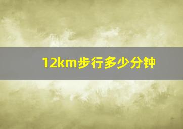 12km步行多少分钟