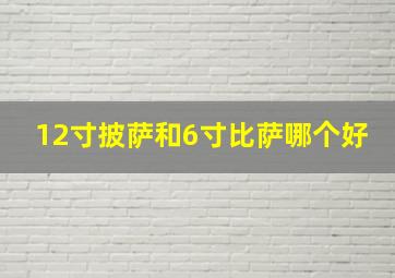 12寸披萨和6寸比萨哪个好