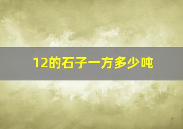 12的石子一方多少吨