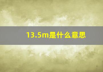 13.5m是什么意思