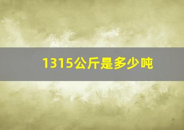 1315公斤是多少吨