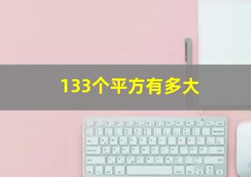 133个平方有多大