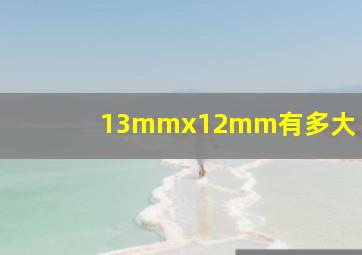 13mmx12mm有多大