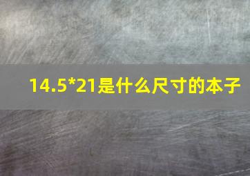 14.5*21是什么尺寸的本子