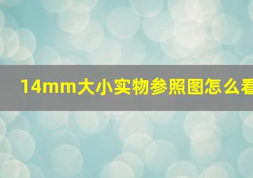 14mm大小实物参照图怎么看