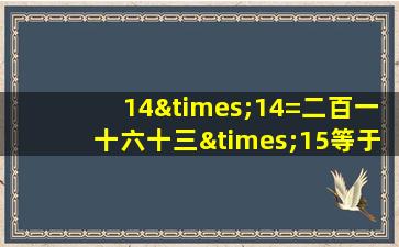 14×14=二百一十六十三×15等于几