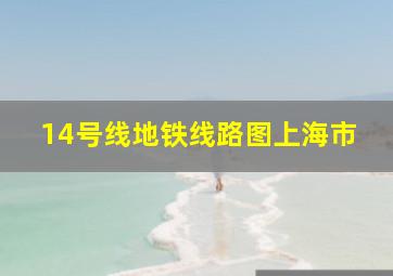 14号线地铁线路图上海市